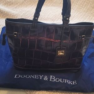 Dooney & Bourke Double Strap Tassel Bag in Cognac